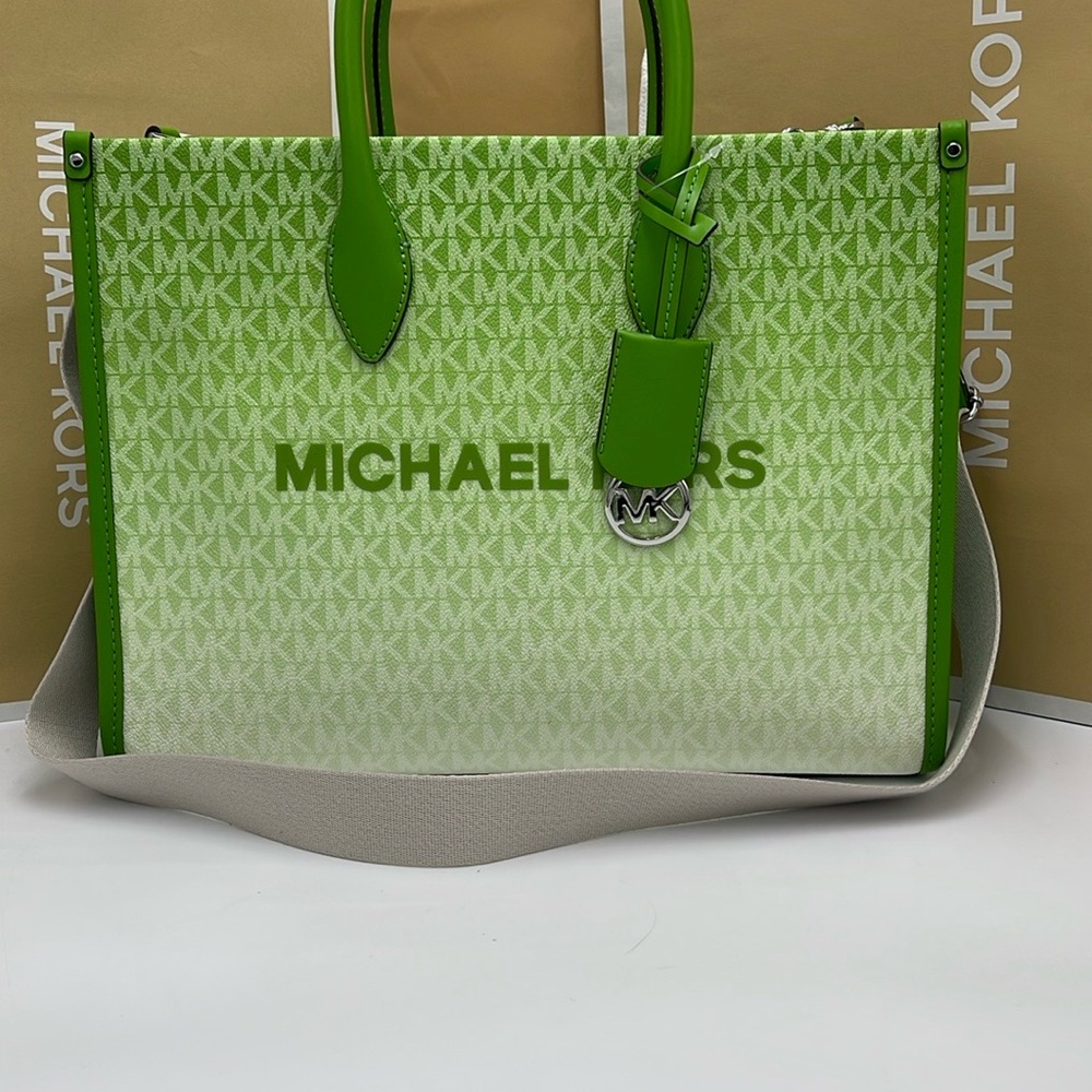 Michael Kors Mirella Medium Ombré Logo Tote Bag
Jungle Green 
NWT - Picture 15 of 16